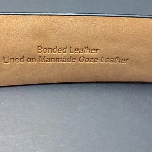 PGA Tour Men's Black Bonded/Ooze Leather Dress Belt,30/75. - Picture 7 of 9